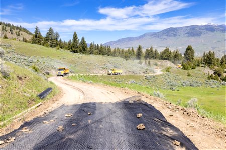 Yellowstone flood event 2022: improving Old Gardiner Road surface (2) photo