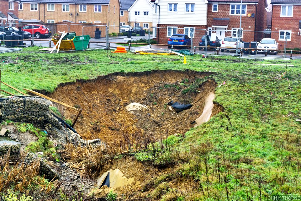 Sink Hole  Barming Maidstone Kent
