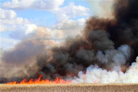 Burn Fire & Smoke Lake Andes Wetland Management District South Dakota photo