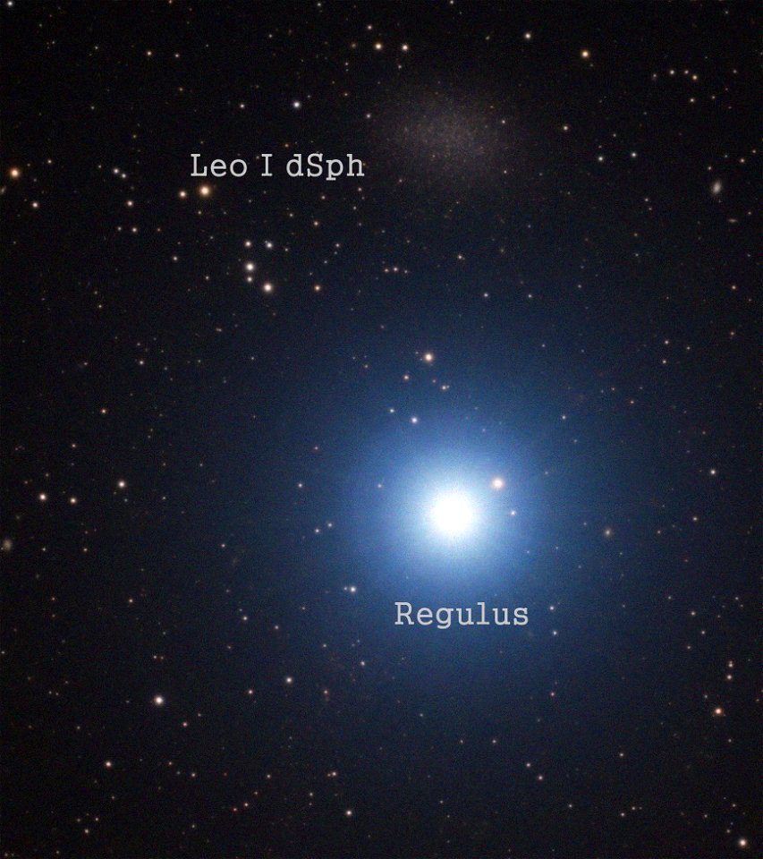 Regulus (α Leonis) and Leo I (UGC 5470)