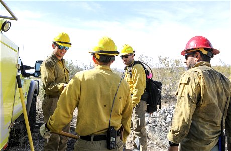 MAY 19: Mop up of brush fire photo