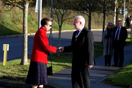 HRH Princess Anne. Princess Royal at Maidstone Hospital. Officially there to open the new Helicopter Pad.