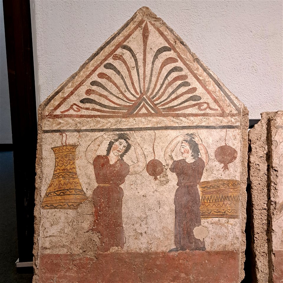 Pomogranates on Tomb Frescos Paestum Italy