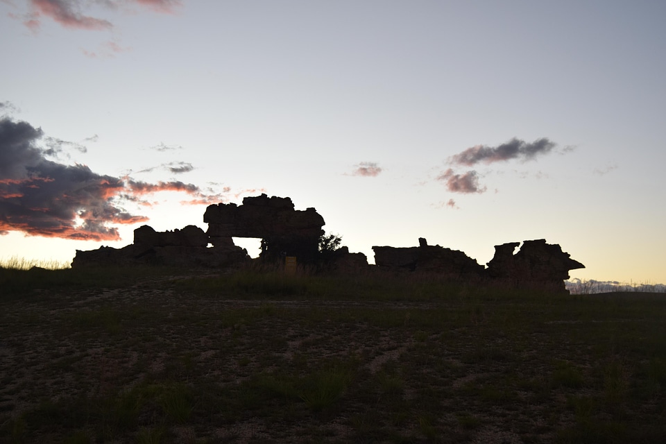 Mountain desert sunset