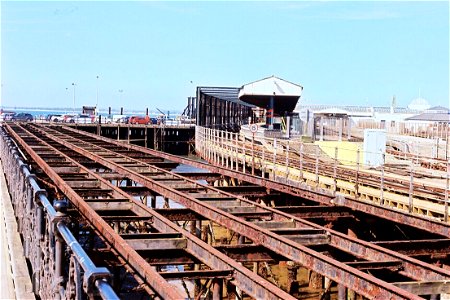 Remains of Ryde Pier tramway and the still open rail station photo