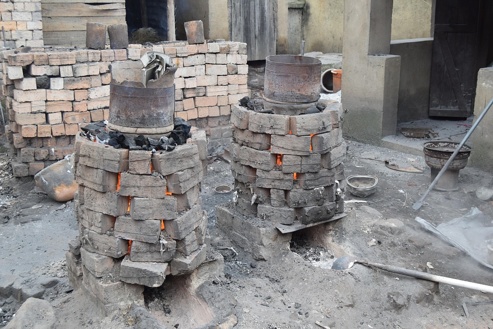 Furnaces coals embers