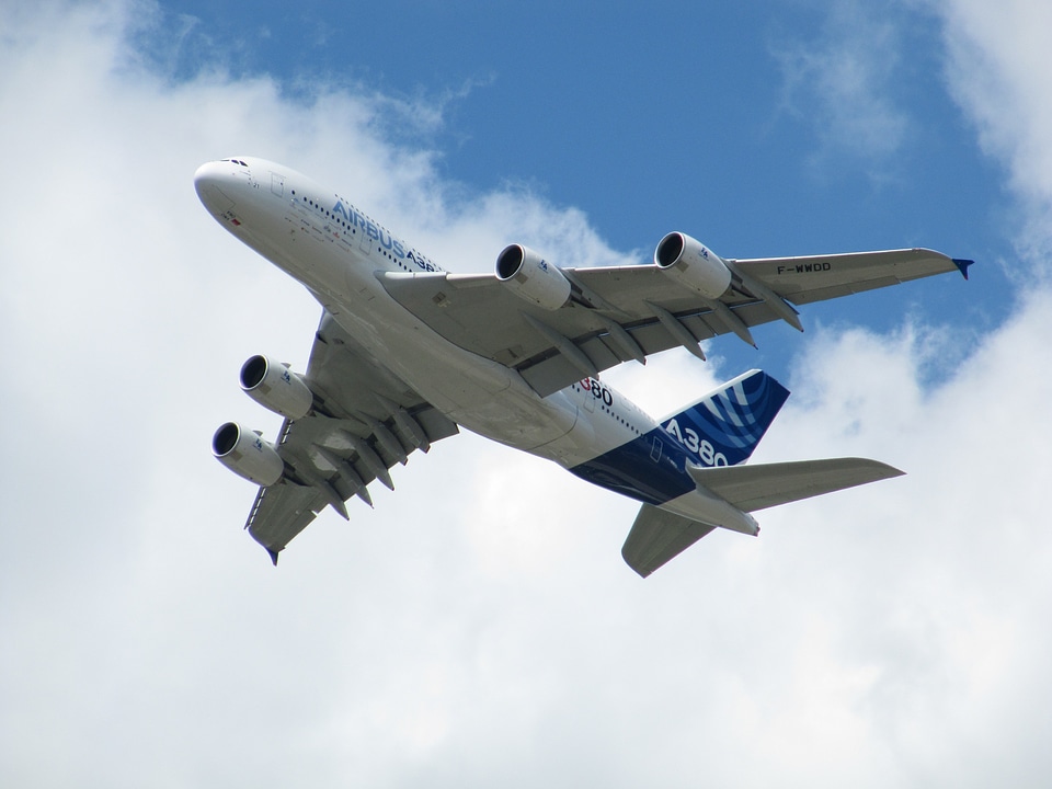 Flight flying passenger aircraft