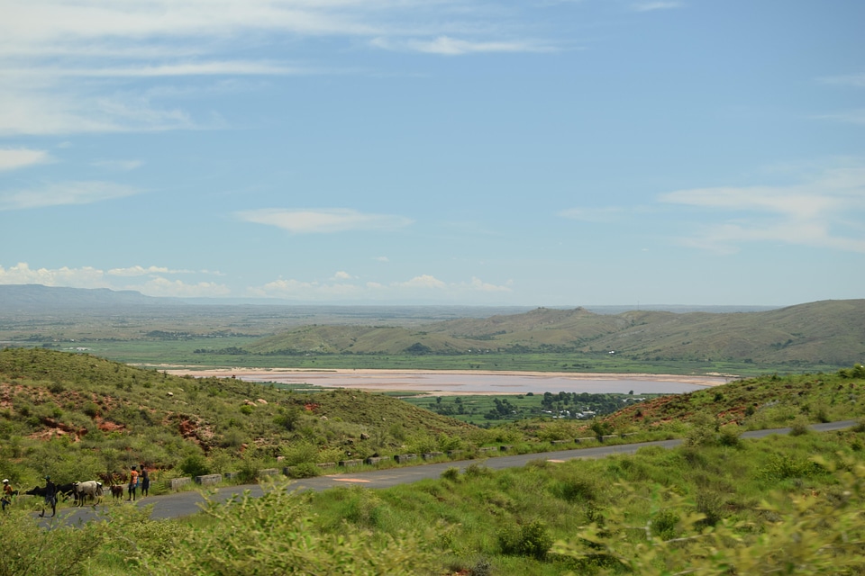 Landscape road hills