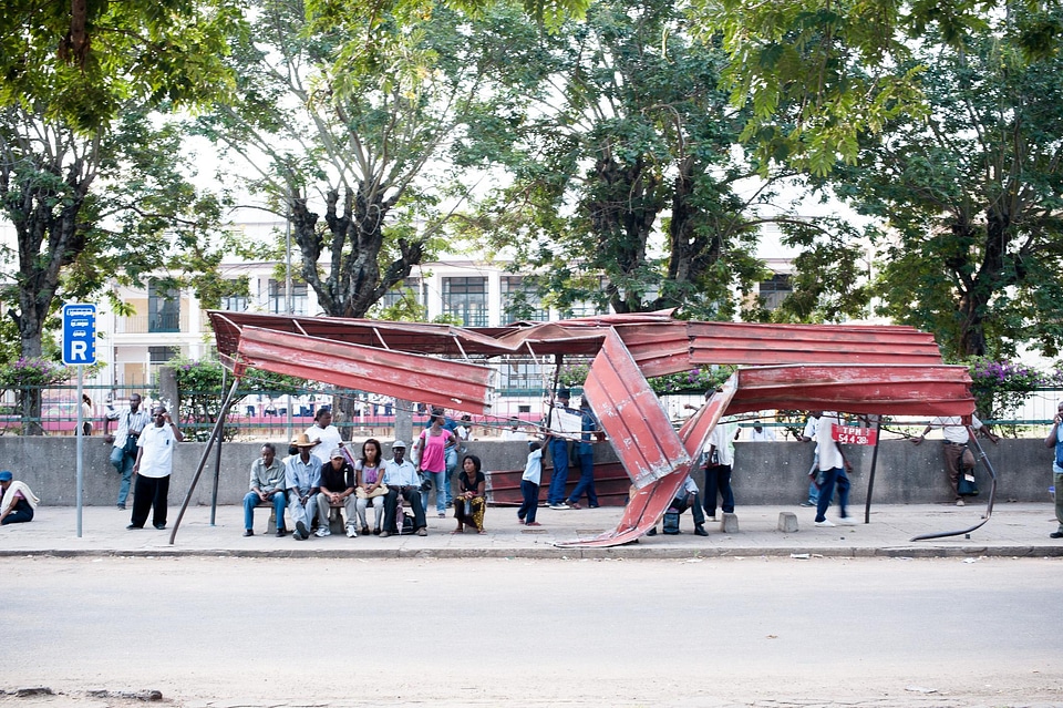 Bus stop parking space passengers