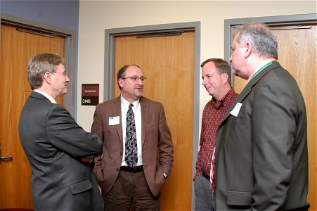 Left to right: CB Bylander and Ed Boggess with Minnesota DNR; Glen Salmon and Jim Hodgson with USFWS