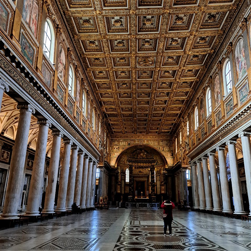 Nave Basilica of St Mary Major Rome Italy