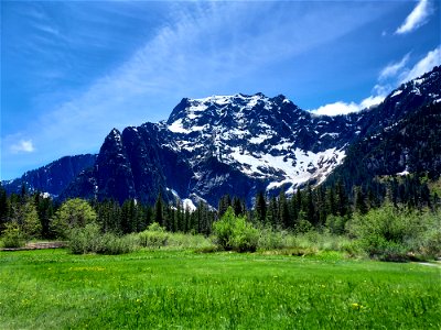 Big Four Mountain from picnic area, Mt. Baker-Snoqualmie National Forest. Photo by Anne Vassar May 26, 2021.