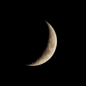 20% illuminated Waxing Crescent Moon on 11-27-22 photo
