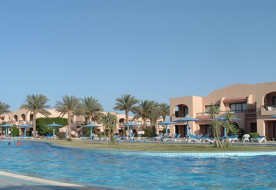 Hotel swimming pool tents