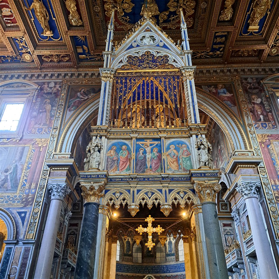 Altar with head of Peter And Paul San Giovanni in Laterano Rome Italy