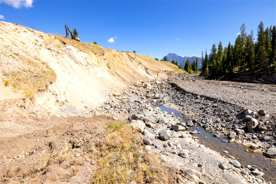 Northeast Entrance Road Improvements near Trout Lake Trailhead: August 23, 2022