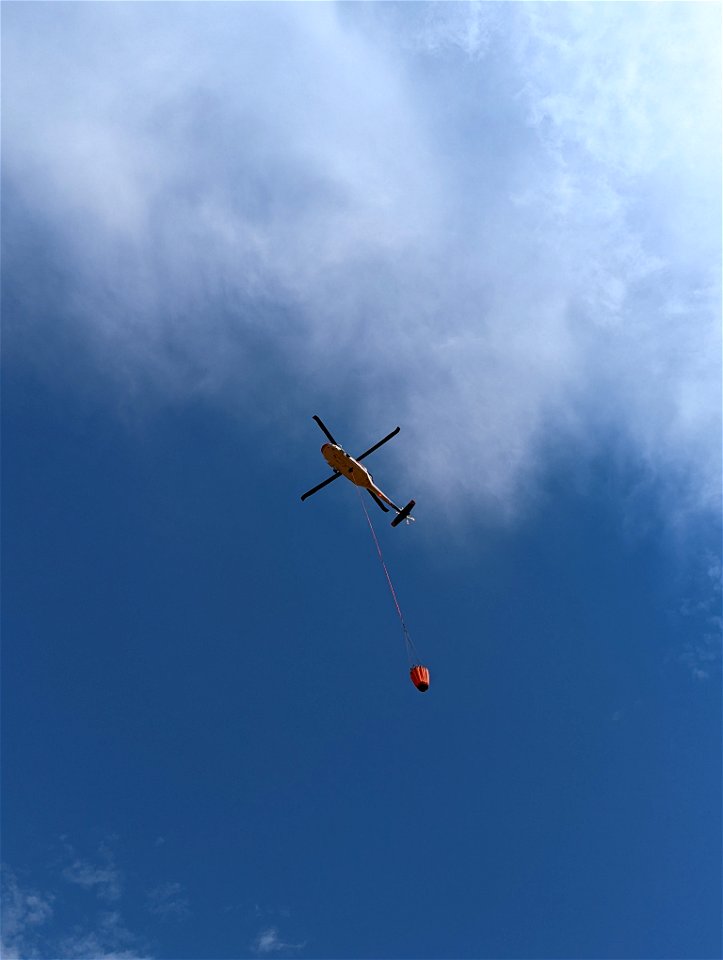 Boise Helitack's UH-60 Blackhawk with a Bucket