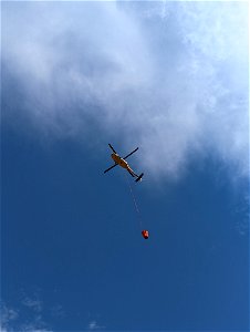 Boise Helitack's UH-60 Blackhawk with a Bucket