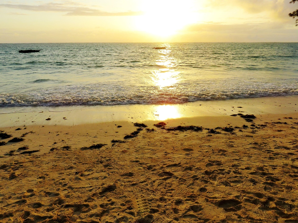 Beach sunset landscape photo