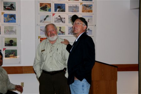 Refuge Manager Bill McCoy and Secretary Salazar photo