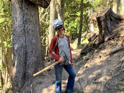 20210715-FS-Mt Hood-Forest Service Trail crew member in Wilderness along Pacific Crest Trail - 01 photo