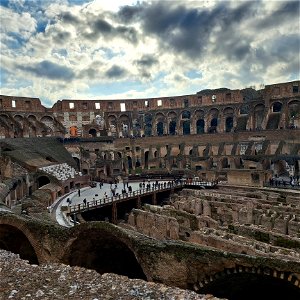View from second level Colosseum Rome Italy