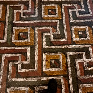 Mosaic you walk on Floor of Capitoline Museum Rome Italy