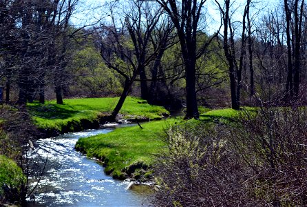 Conneaut Creek, Pennsylvania in the spring. photo