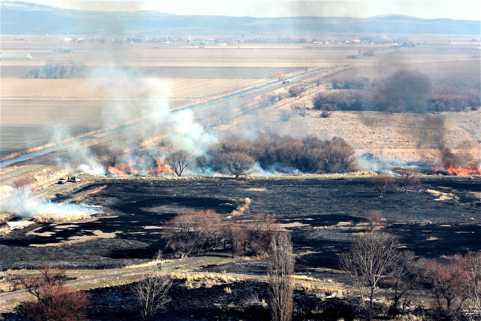 Prescribed burn at Modoc National Wildlife Refuge