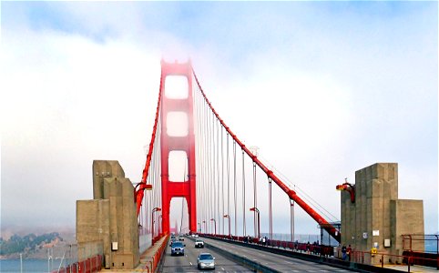 Golden Gate Bridge fog. photo