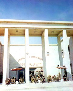 C-921 - This is the exterior of the Red Cross center at Viareggio, Italy, formerly used by German and Italian troops.