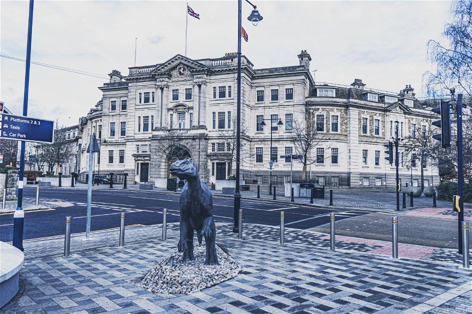 Dinosaur Maidstone County Hall.