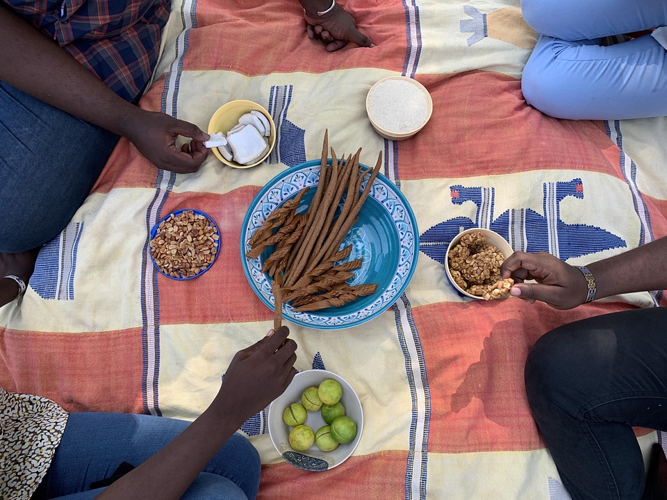 Peanuts gari cassava flour