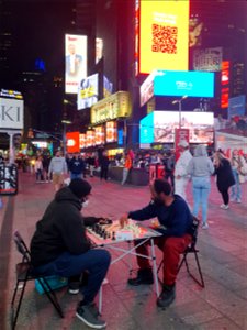 New-York, Times Square chess