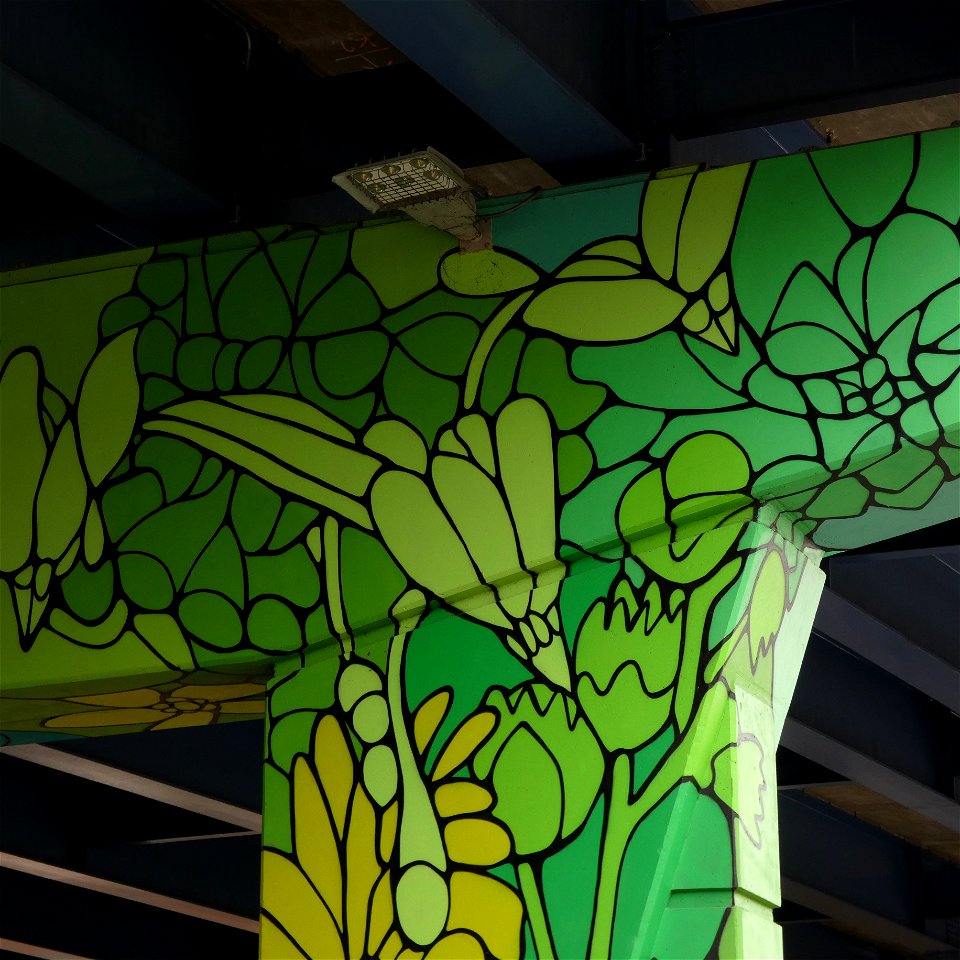 Mural, Highway Overpass, 400 Block of N Broadway, Milwaukee, WI