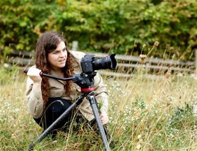Photographer in Meadow