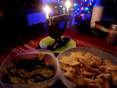 The new Traditional Hanukkah Chips and Guacamole photo