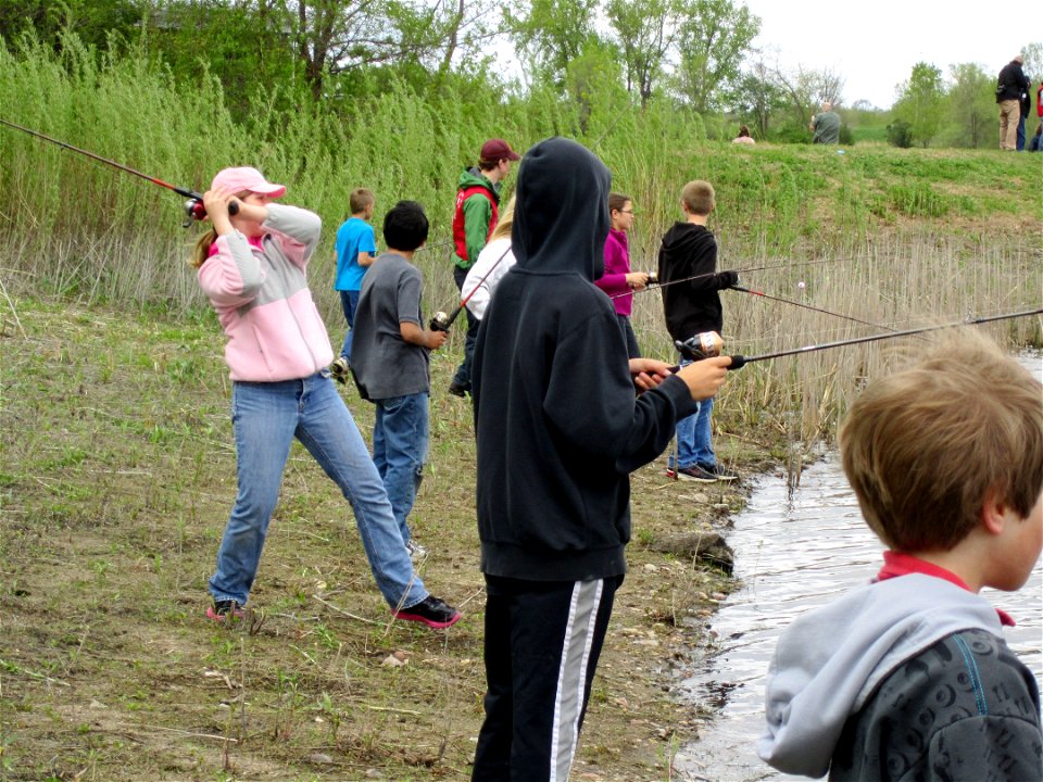 Youth fishing day photo