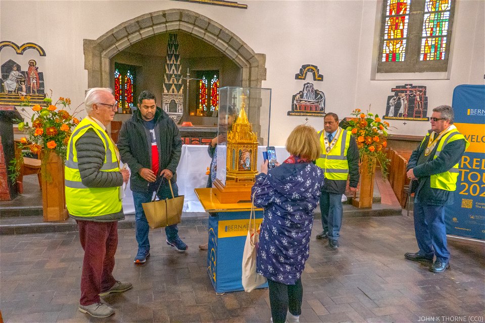 The relics of St. Bernadette at The Friars Aylesford. The visit of the relics has been described as Lourdes coming to Britain.