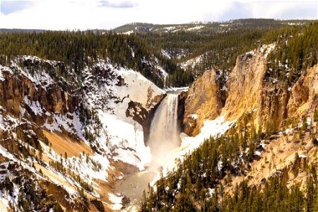 Spring views of Lower Falls photo