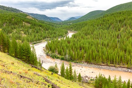 Views of the confluence of Lamar River and Miller Creek photo