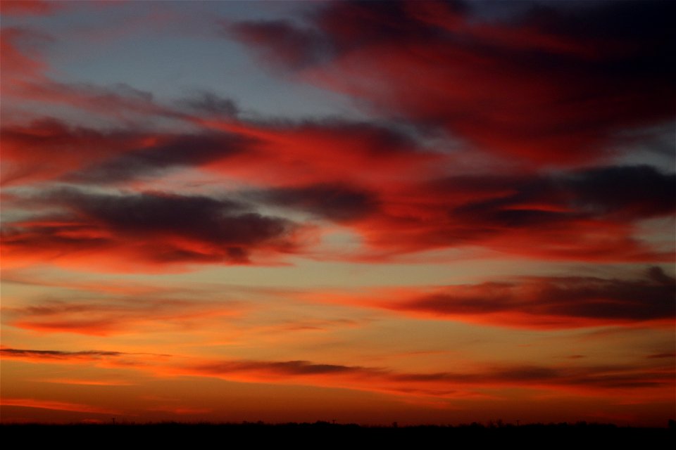 Sunrise over Owen's Bay Lake Andes National Wildlife Refuge South Dakota