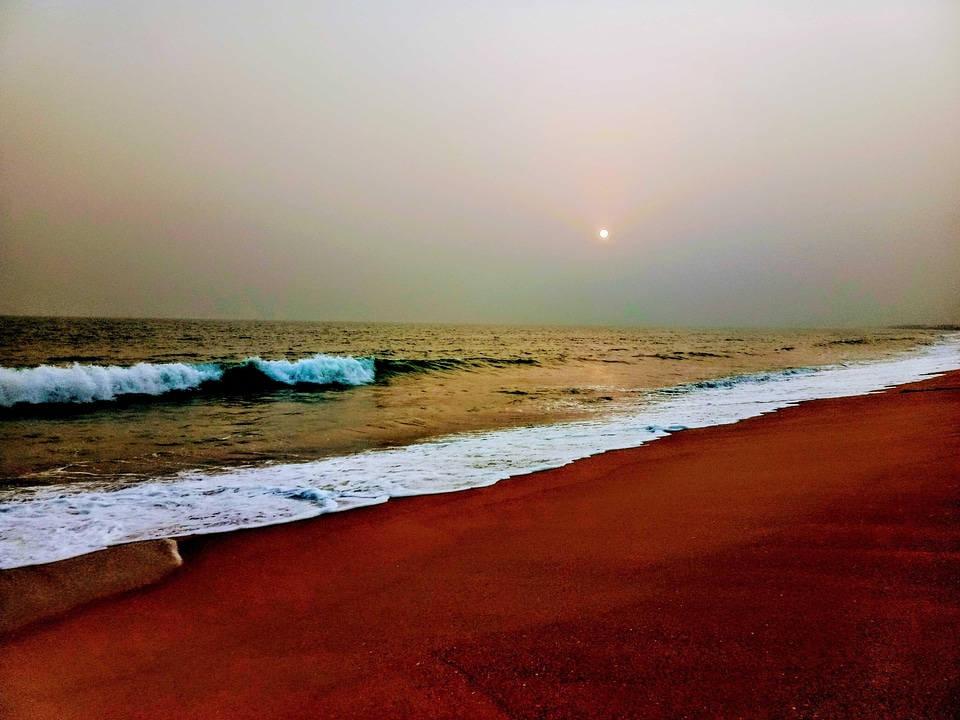 Sunset water beach