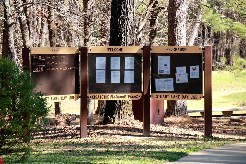 Kiosk at Stuart Lake - Kisatchie National Forest