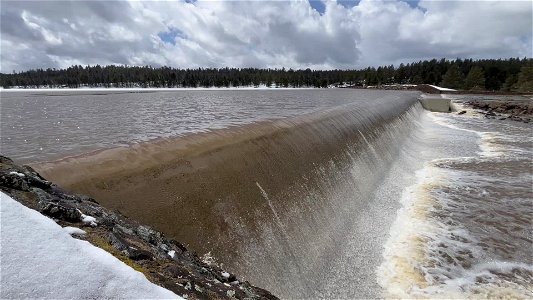 Upper Lake Mary dam overflow