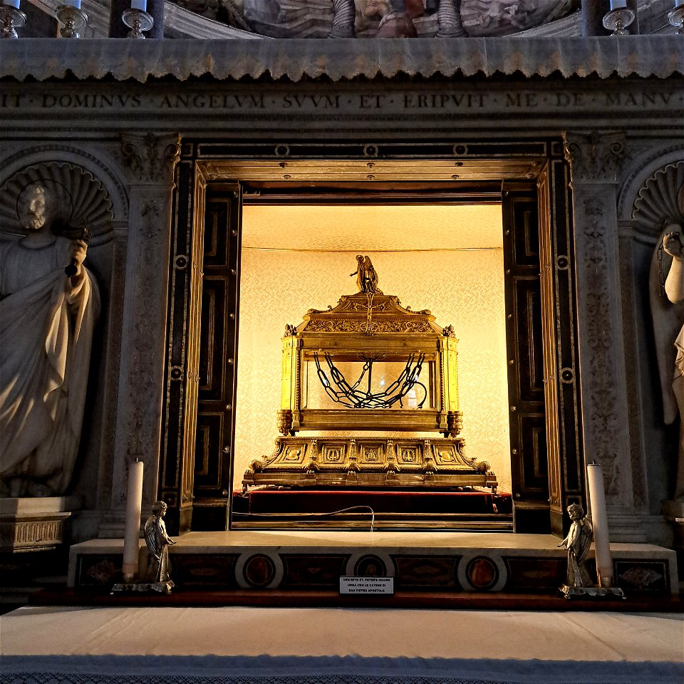 Chains that held Basilica di San Pietro in Vincoli Rome Italy