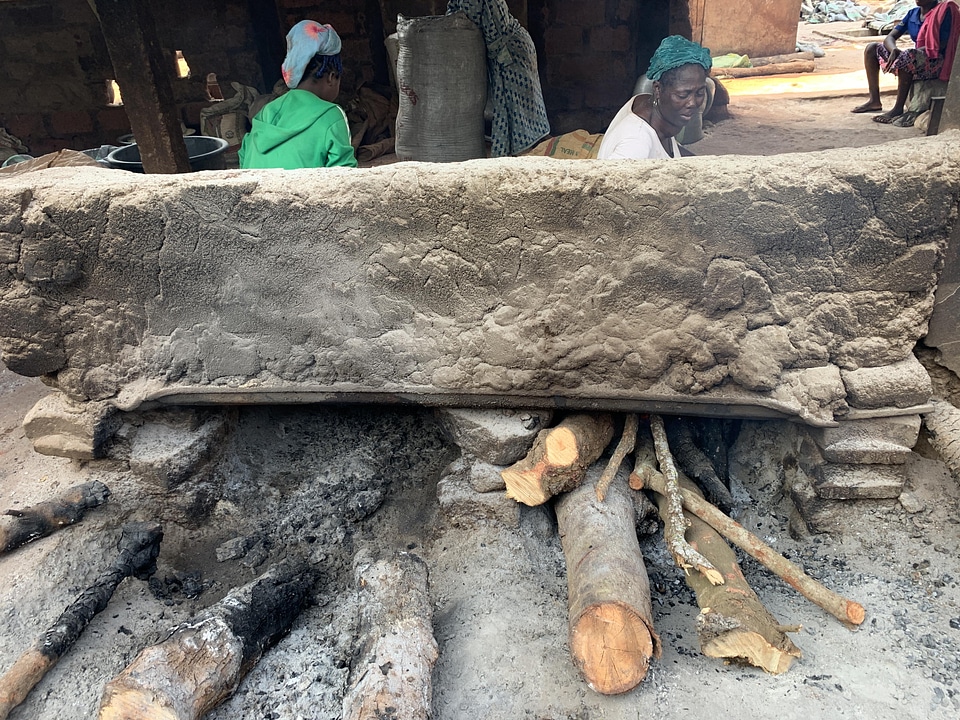 Traditional fireplace firewood women