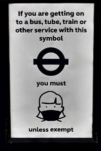 Face coverings still required on TfL services photo