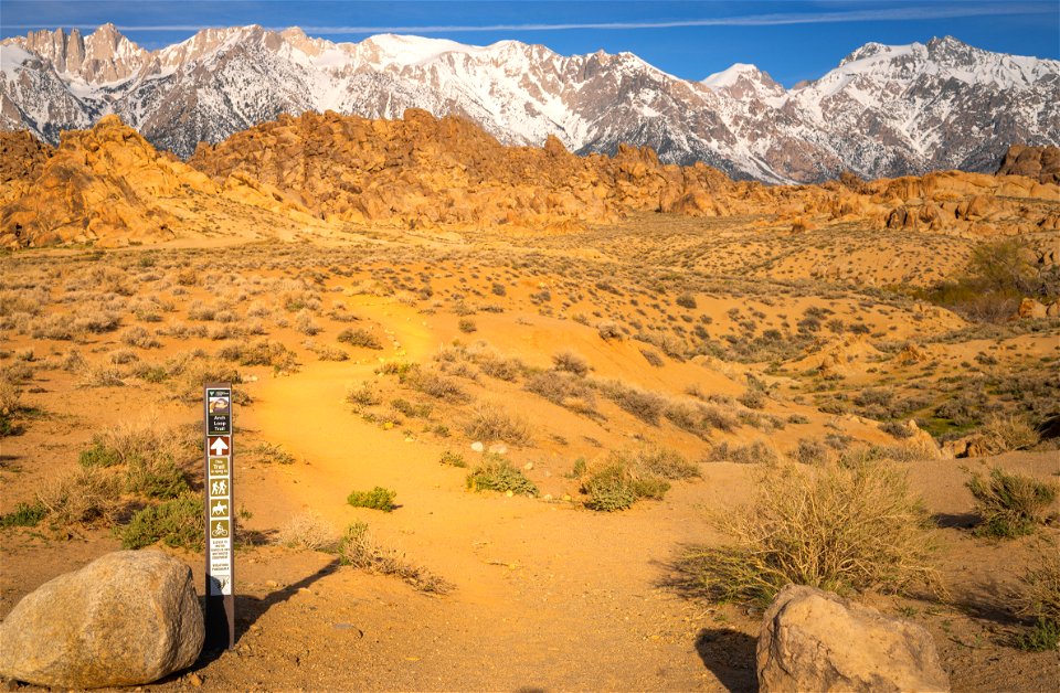 Signs at the Alabama Hills