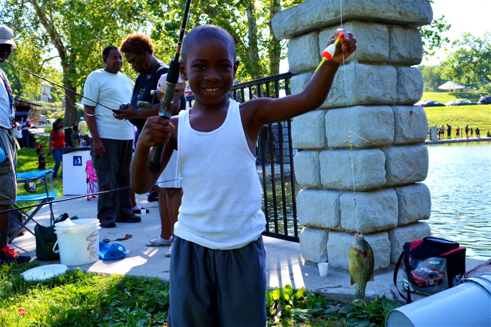 Boy with Fish photo